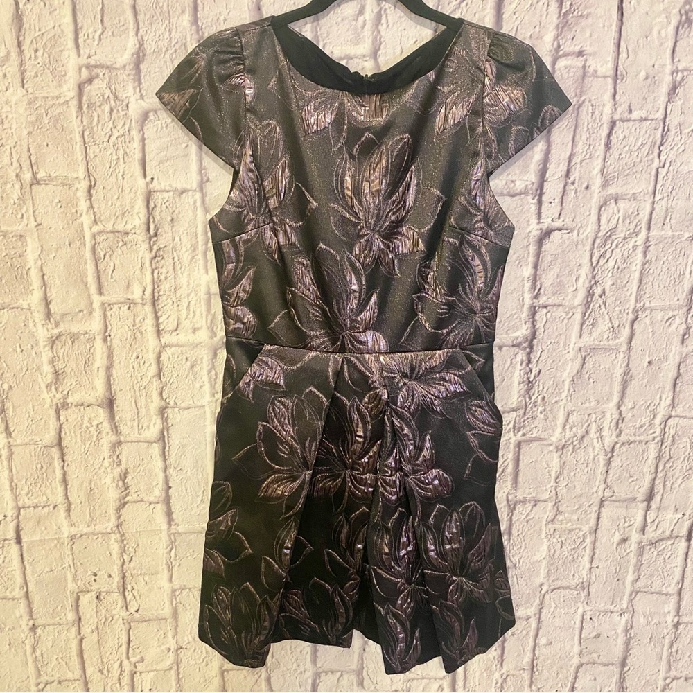 Alice + Olivia Trudy Dress Metallic Shimmer Fit & flare 6 Cocktail Party - Picture 4 of 9